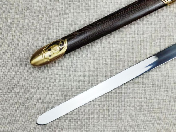 铜装花梨木凹槽不锈钢强身太极剑